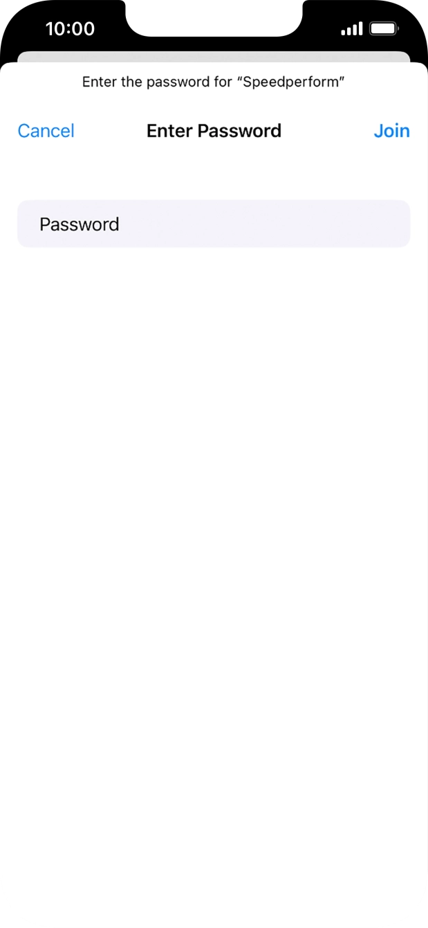 Key in the password for the Wi-Fi network and press Join. Key in the password for the Wi-Fi network and press Join.