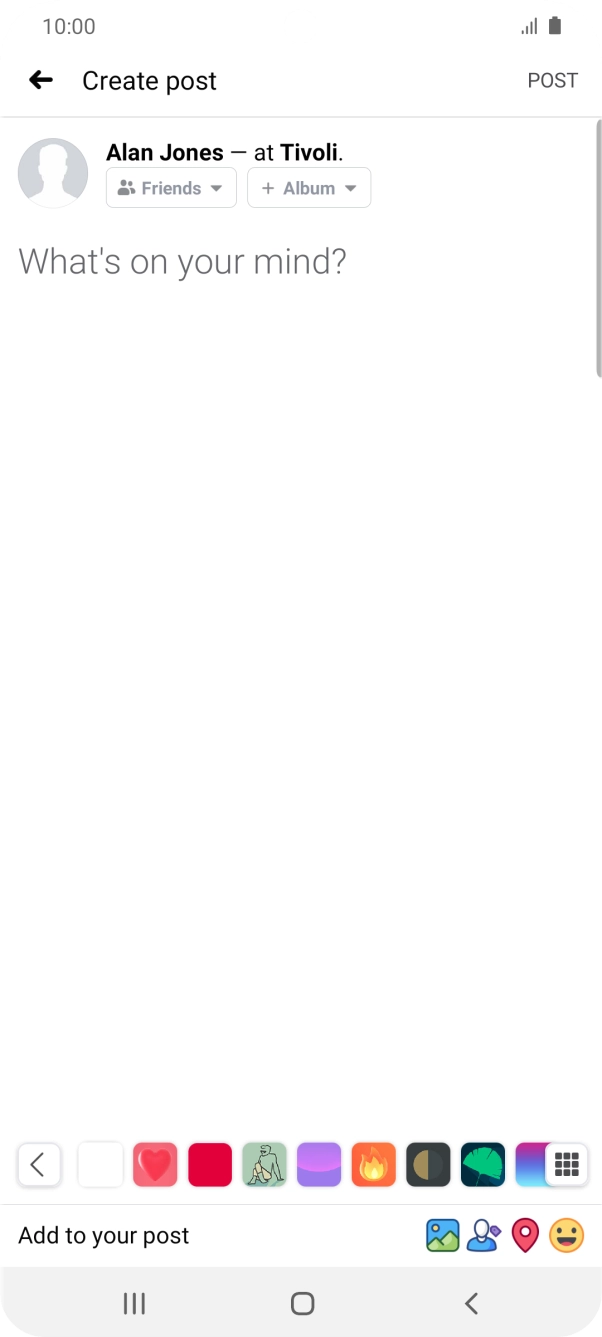 Press the text input field.