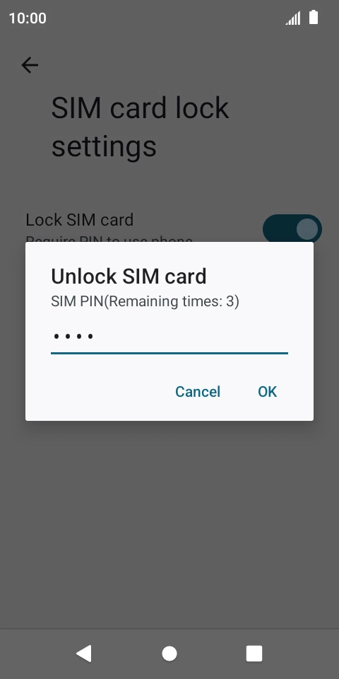 Key in your PIN and press OK.