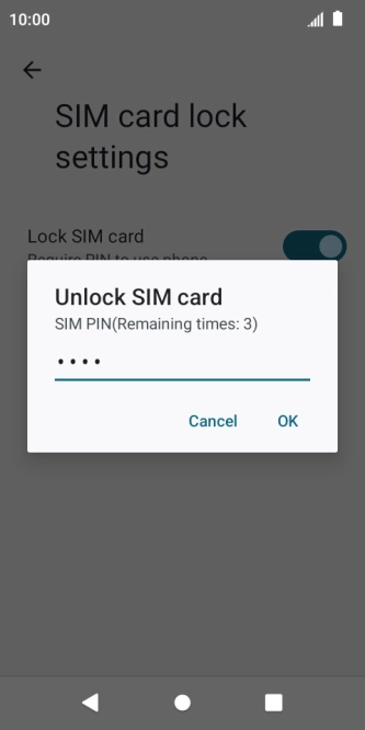 Key in your PIN and press OK. Key in your PIN and press OK.