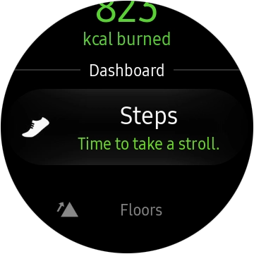 Press the pedometer icon. Press the pedometer icon.