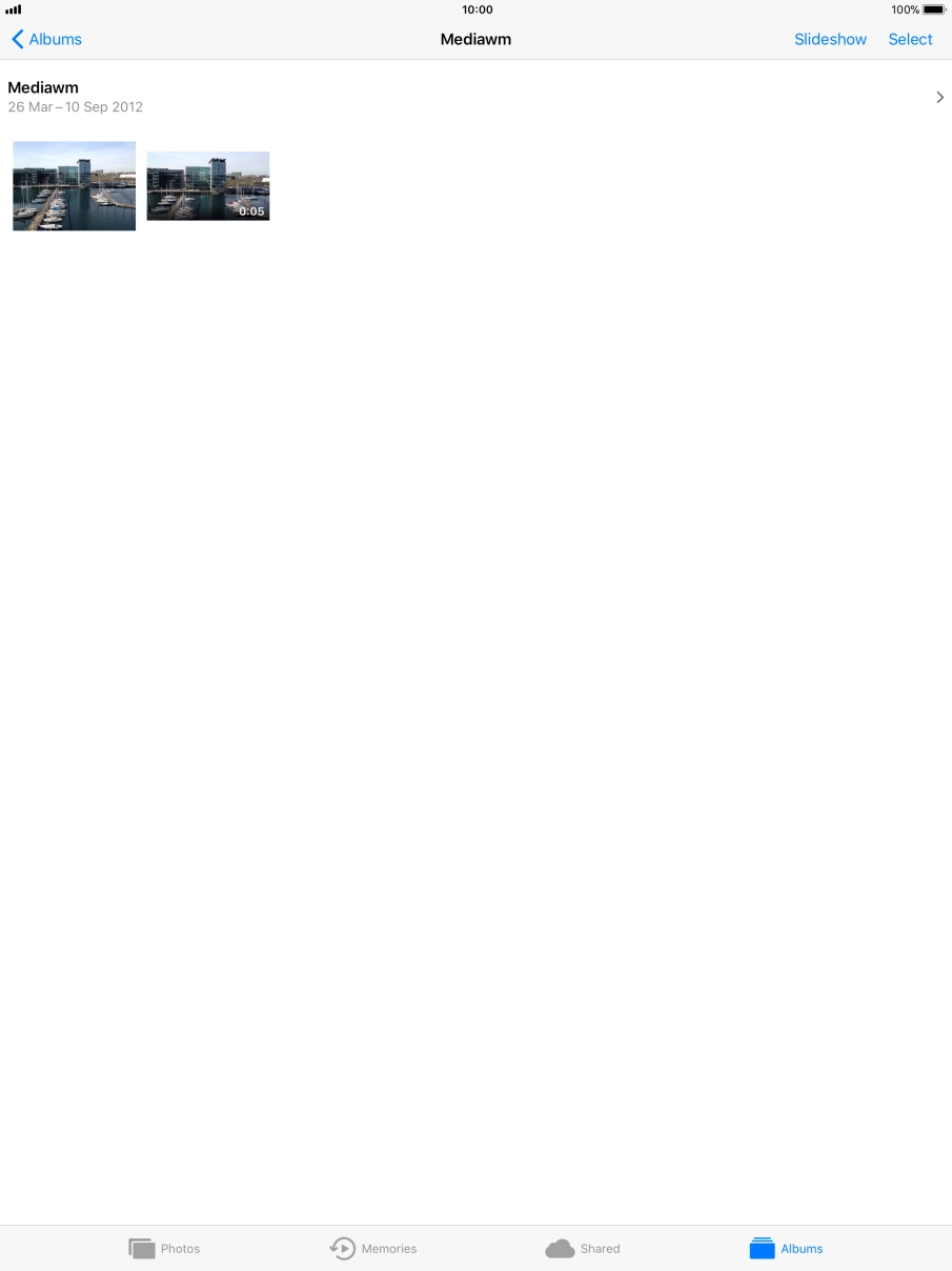 Go to the required folder and press the required picture or video clip.