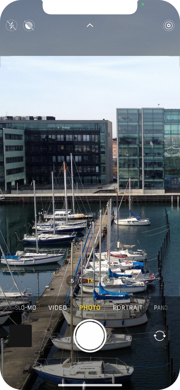 Slide your finger right or left on the screen to select VIDEO.