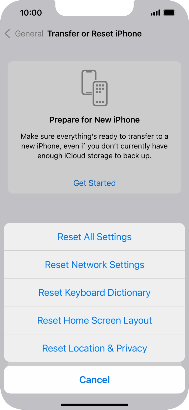 Press Reset All Settings.