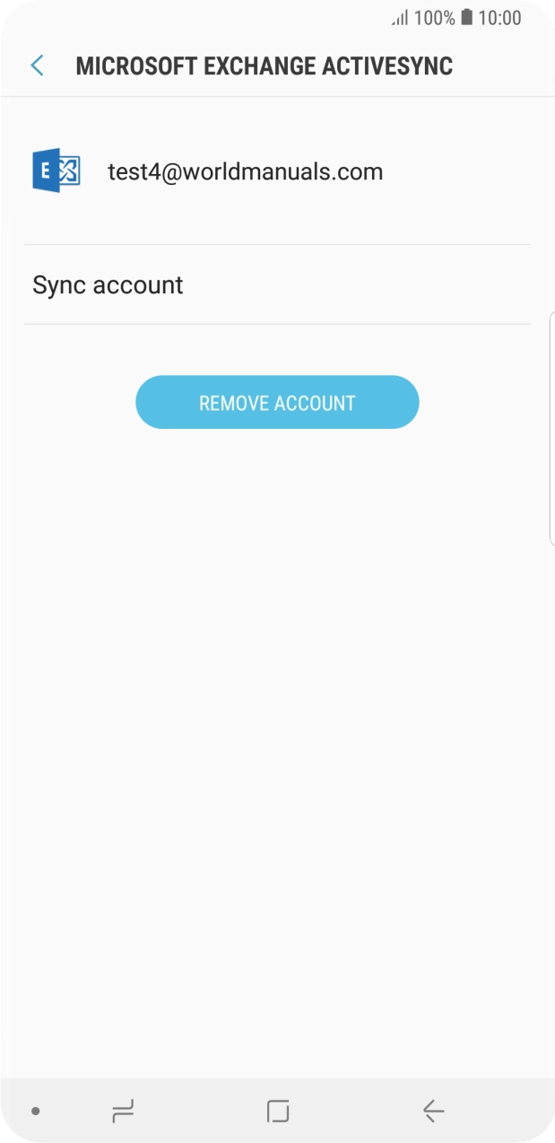 Press REMOVE ACCOUNT.