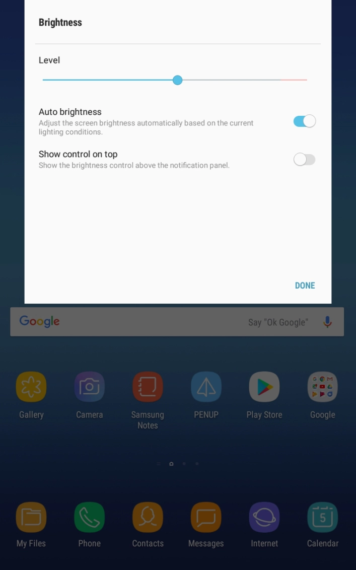 Press the indicator next to 