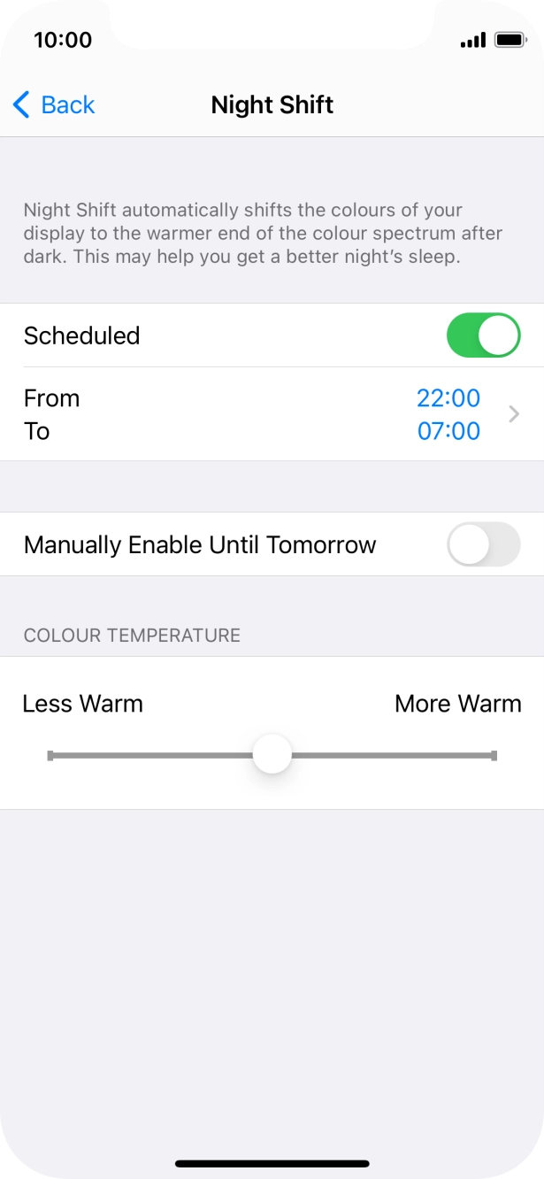 Press the indicator next to 