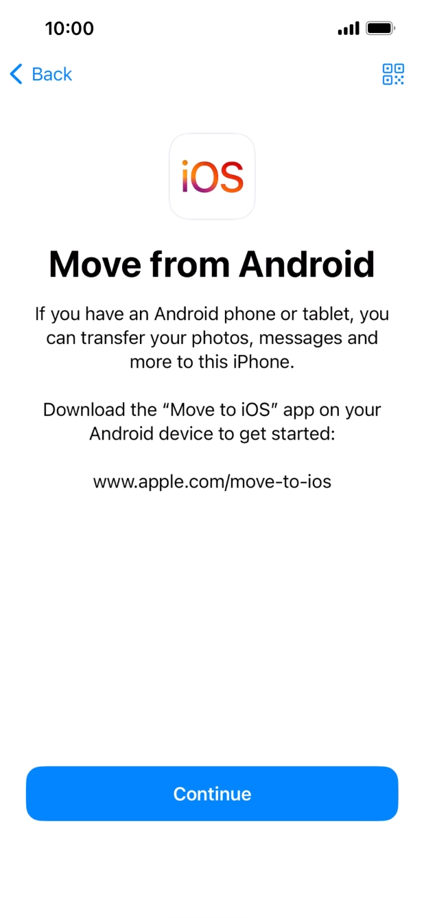 To transfer content to your phone, you need to install the app 