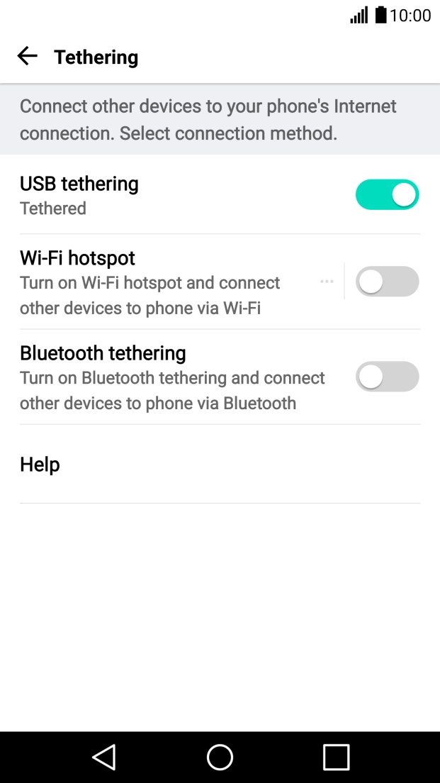 Press the Home key to return to the home screen.