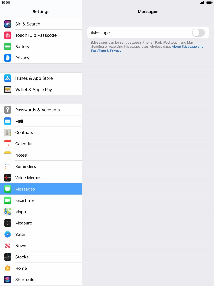 Press the indicator next to 