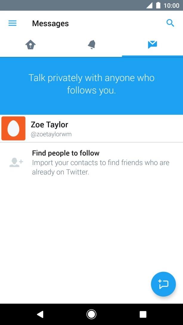 Press the new message icon.