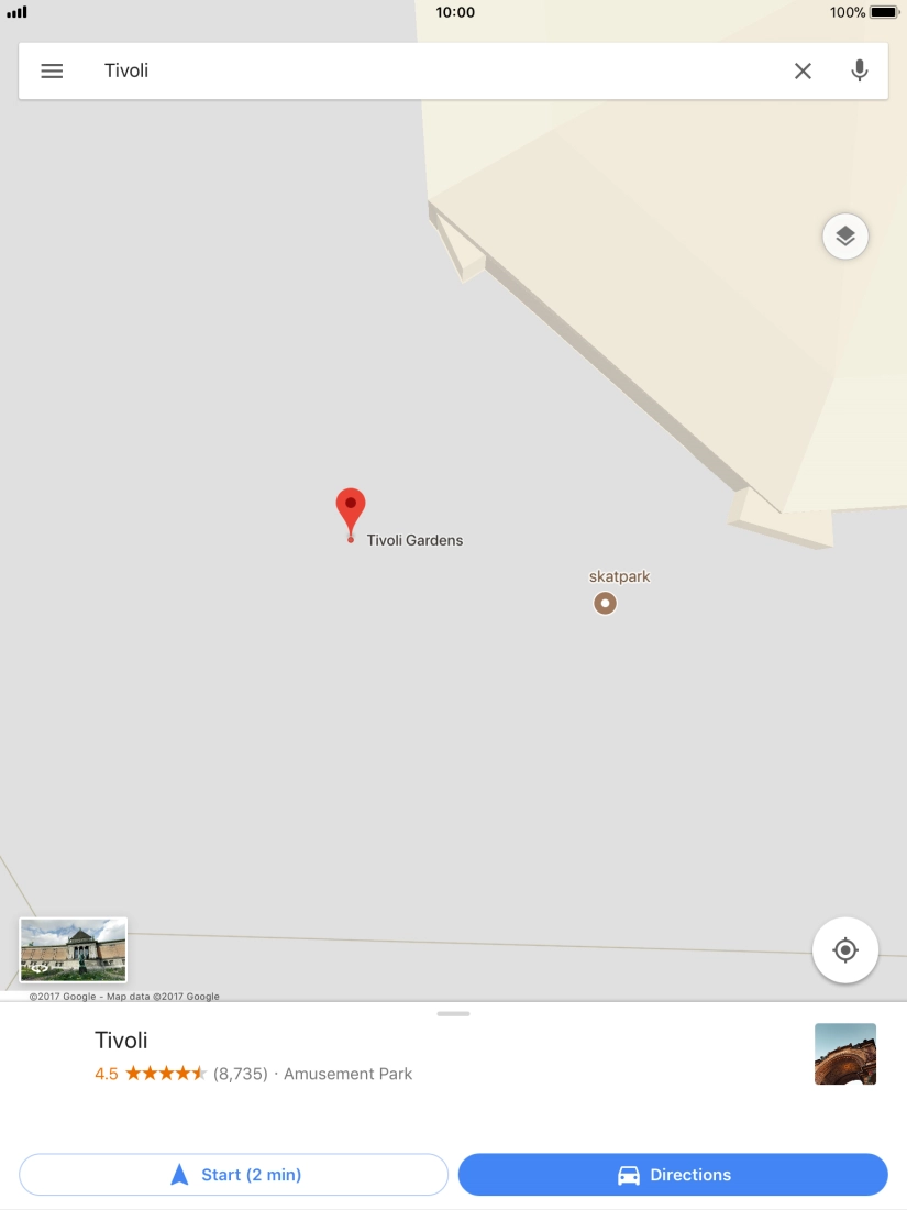 Press the destination at the bottom of the screen. Press the destination at the bottom of the screen.