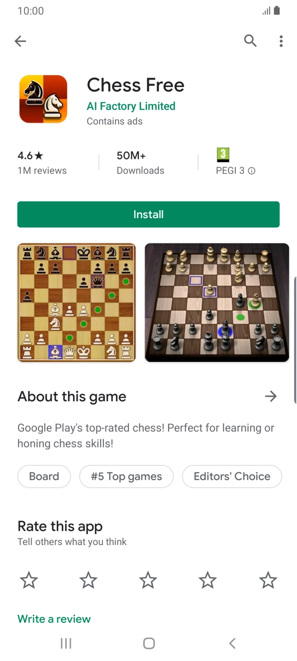 Press Install and follow the instructions on the screen to install the app.