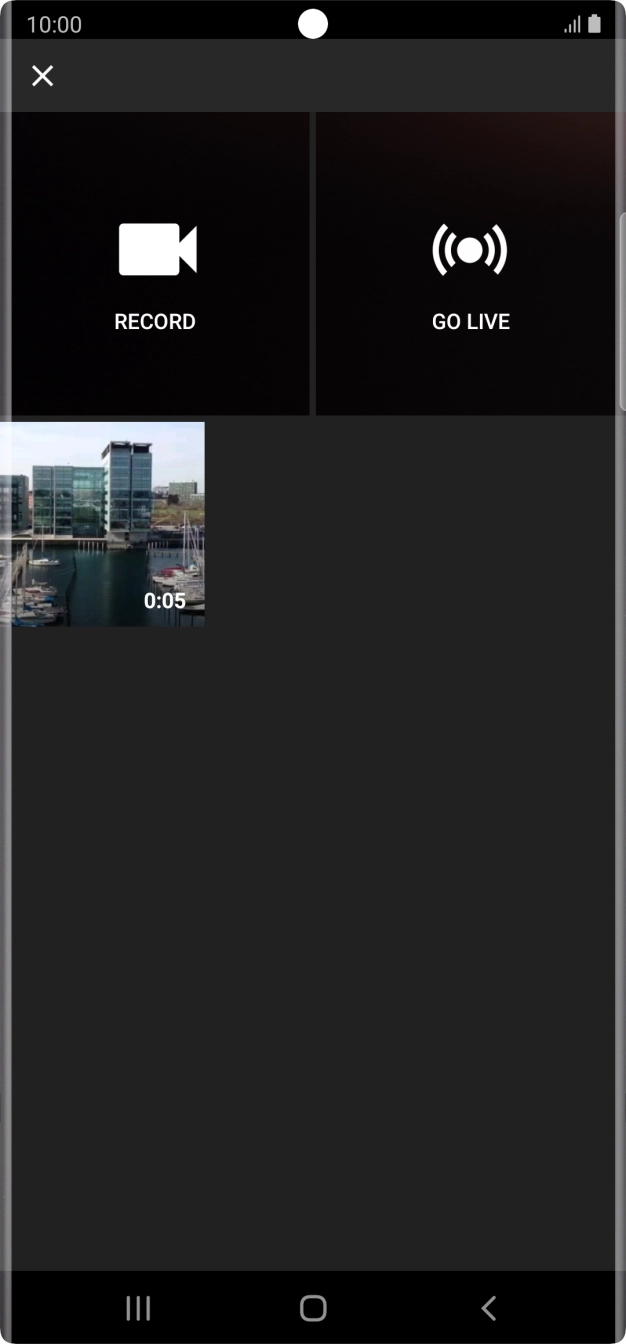 Press the required video clip.