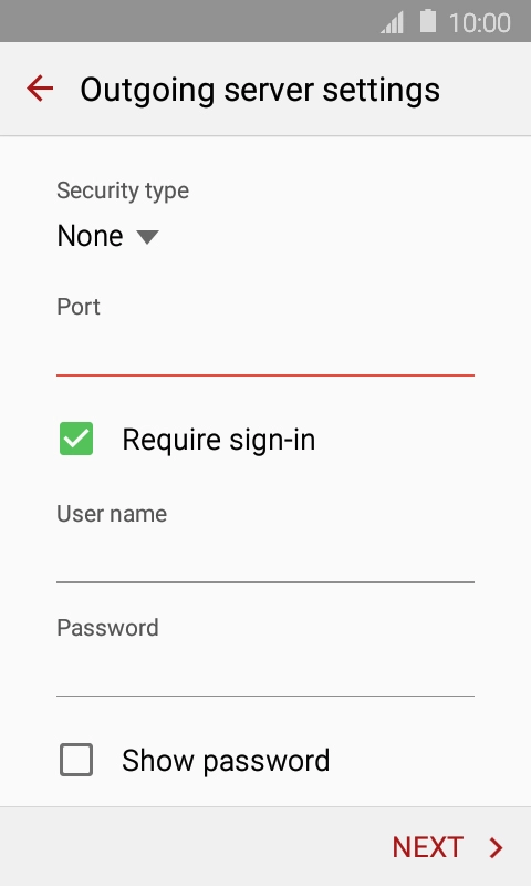 Press the field below 