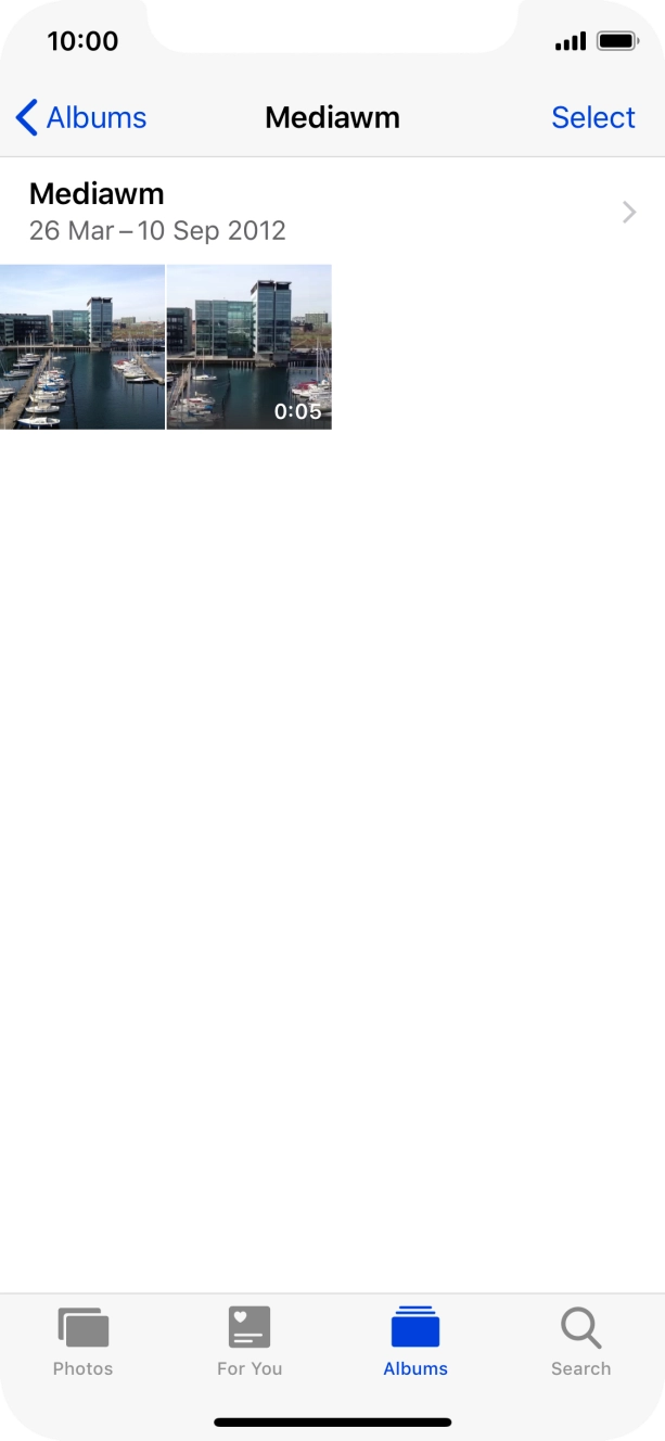 Go to the required folder and press the required picture or video clip.