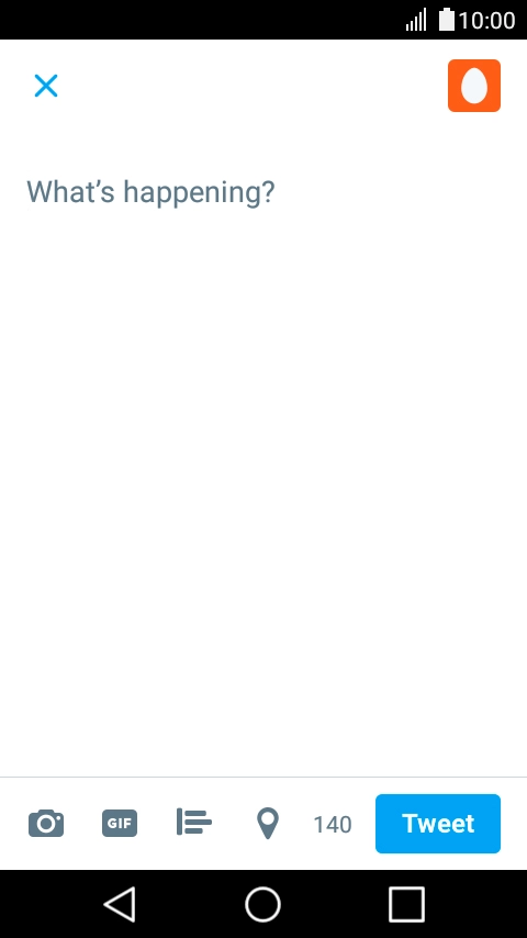 Press the text input field.