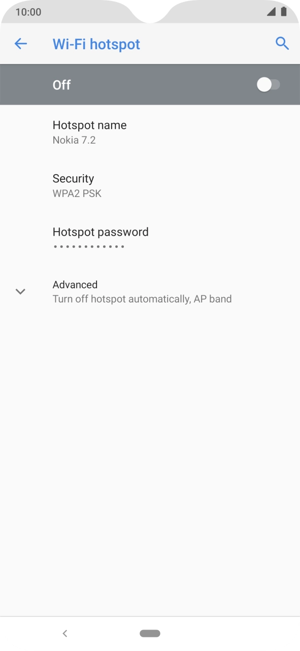 Press Hotspot name. Press Hotspot name.