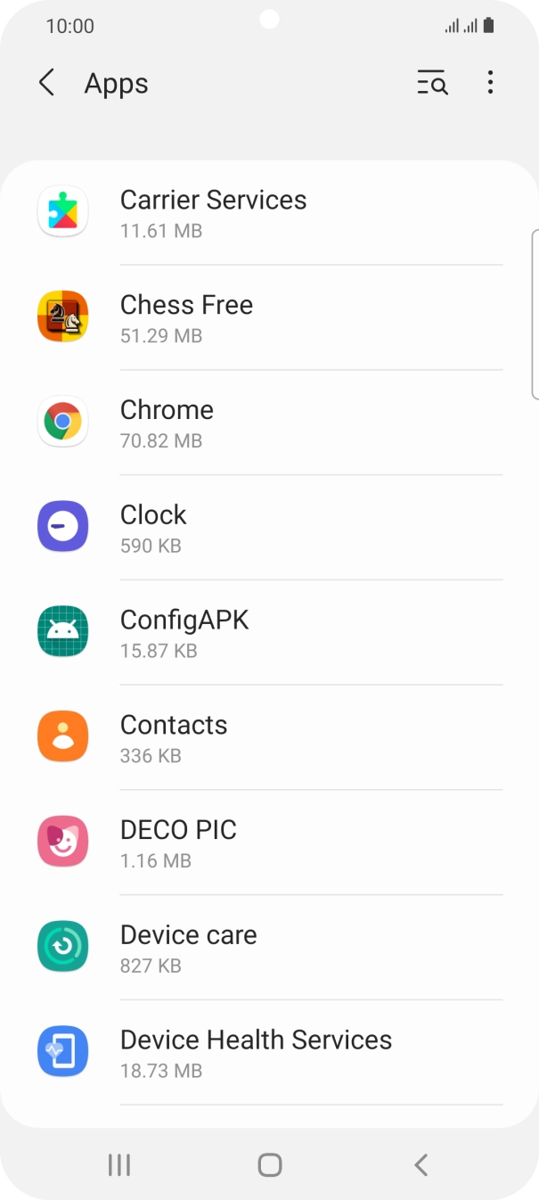 Press the required app. Press the required app.