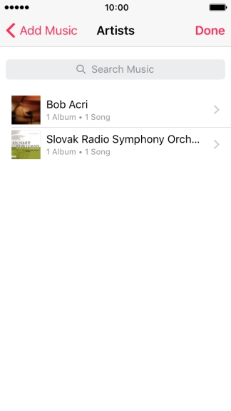 Go to the required category and press the required audio file.