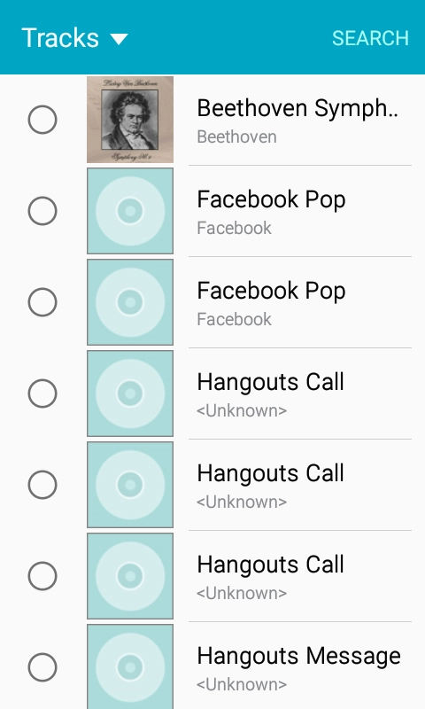 Press the different ring tones to hear them.