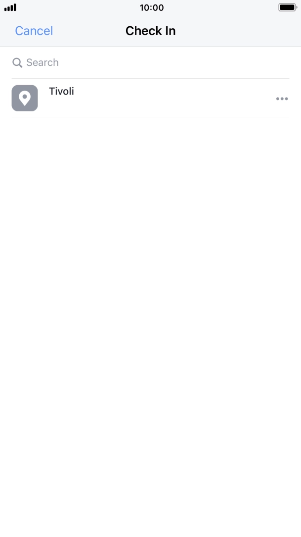 Press the search field.