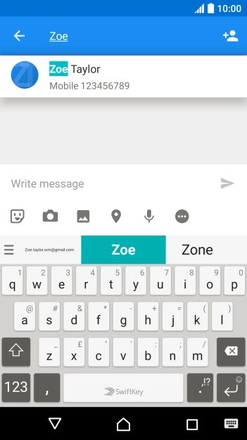 Press the required contact.