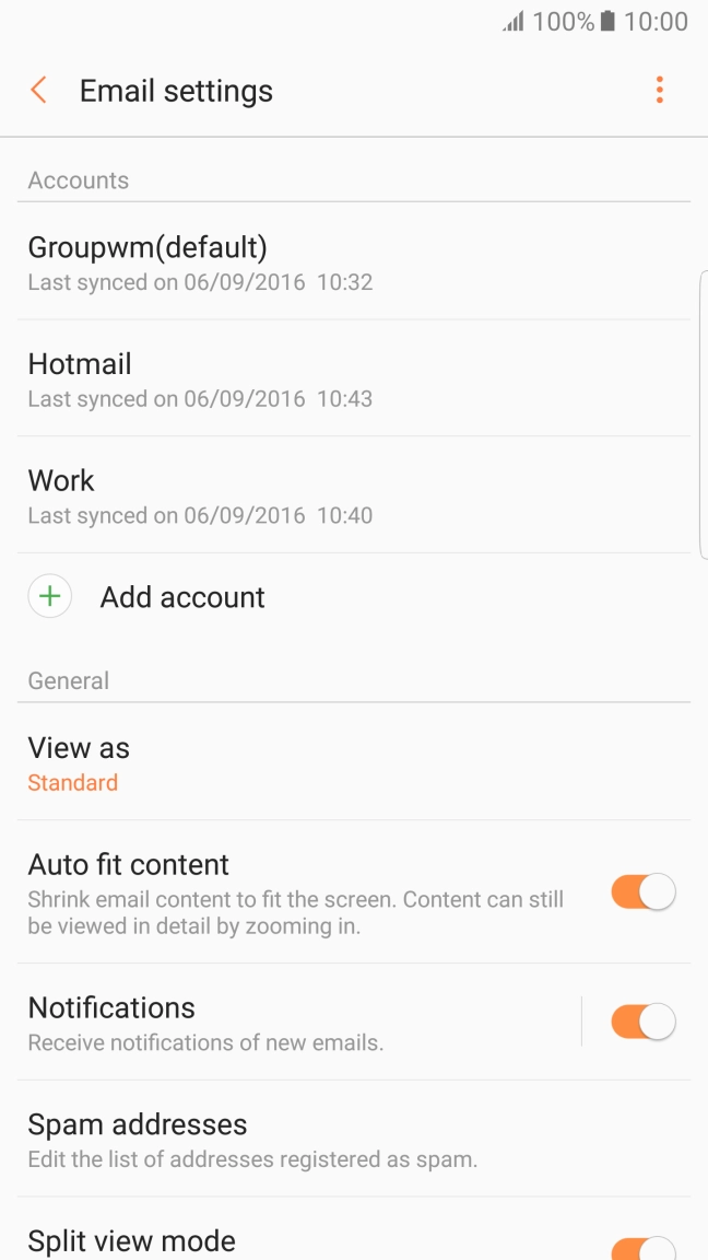 Press the menu icon.