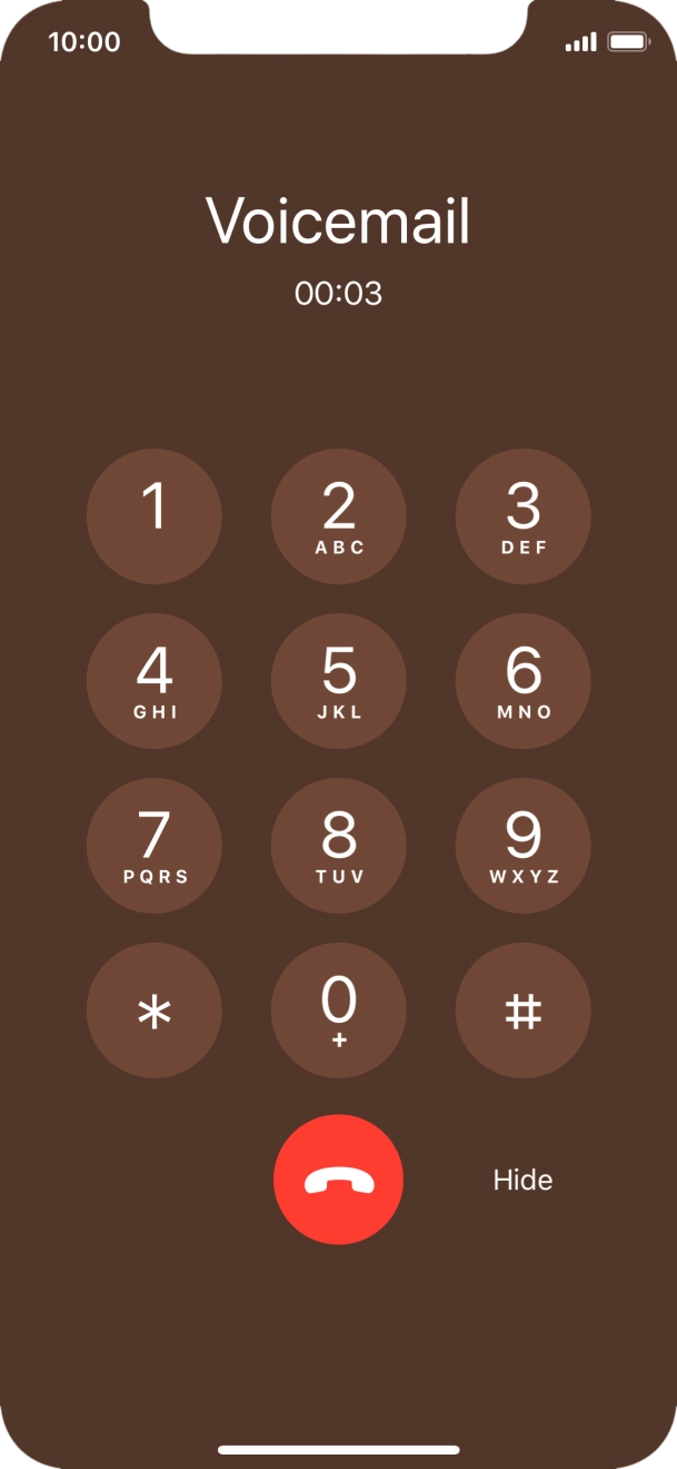 Press the end call icon to end the call. Press the end call icon to end the call.