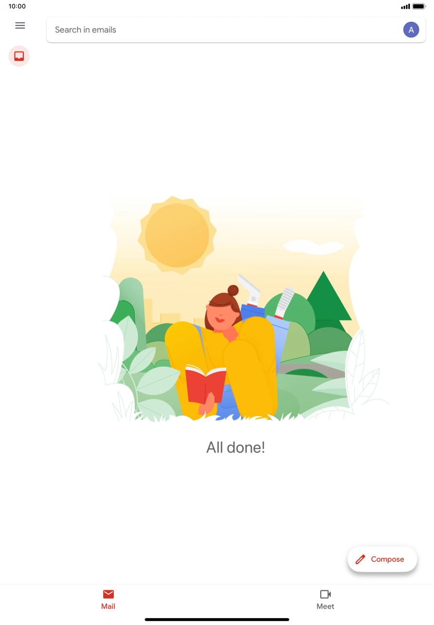 Slide your finger upwards starting from the bottom of the screen to return to the home screen.