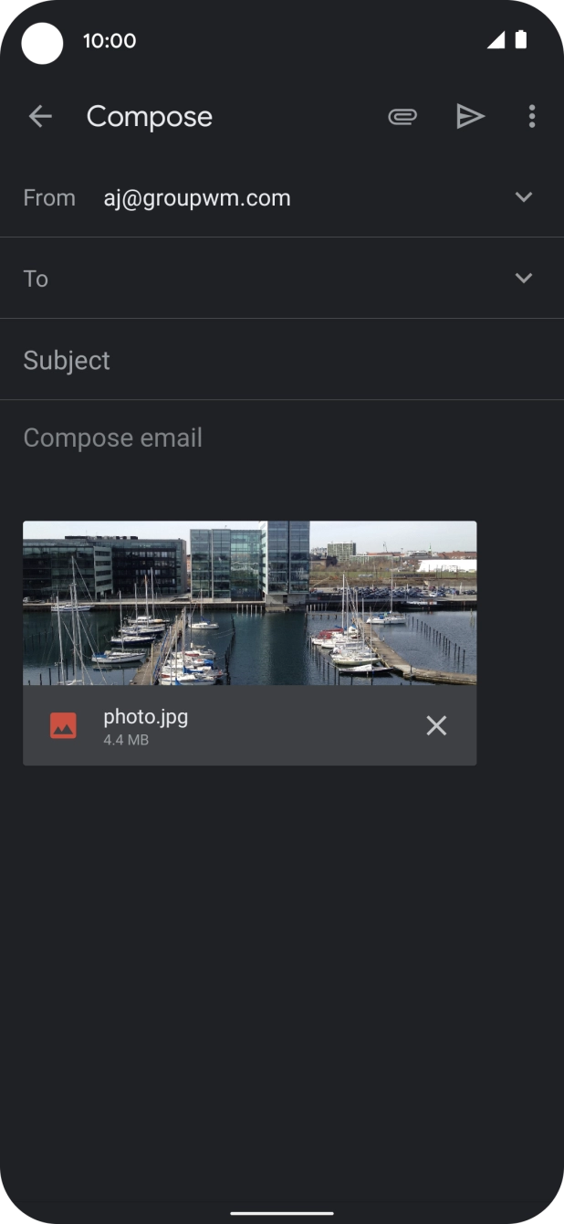 Press To and key in the first letters of the recipient's name.