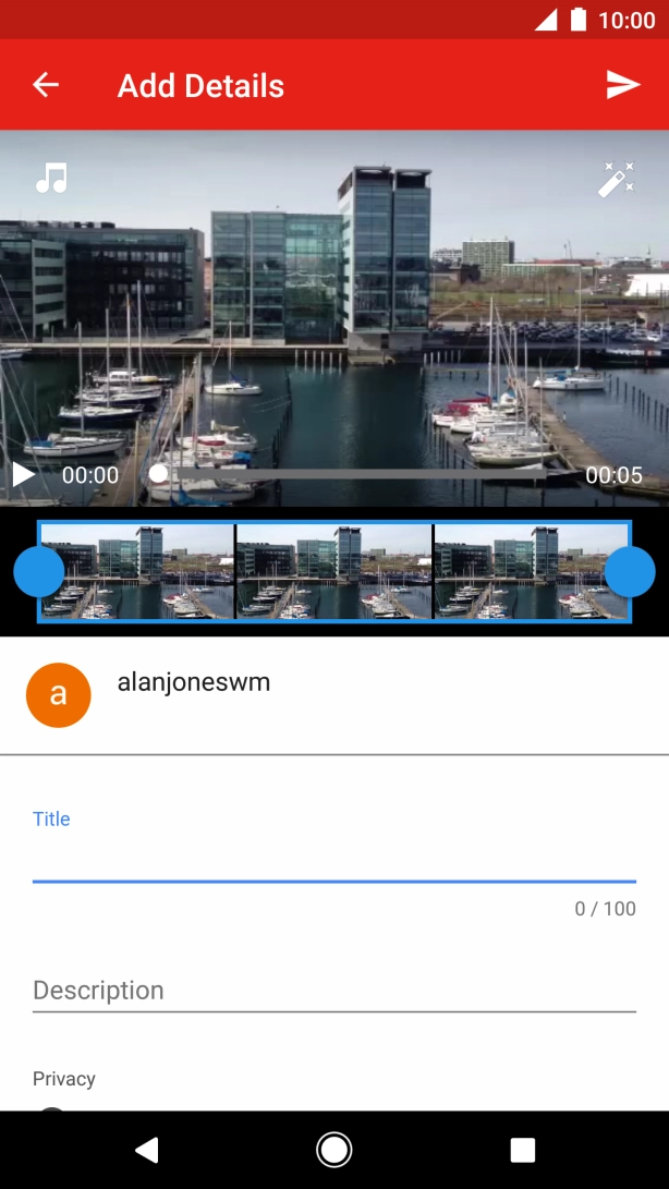 Press the field below 