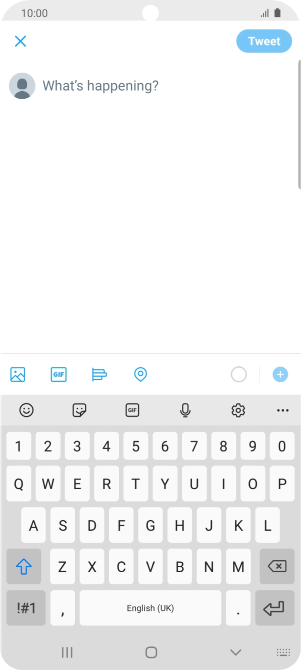 Press the text input field.