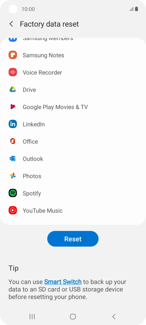 Press Reset. Press Reset.