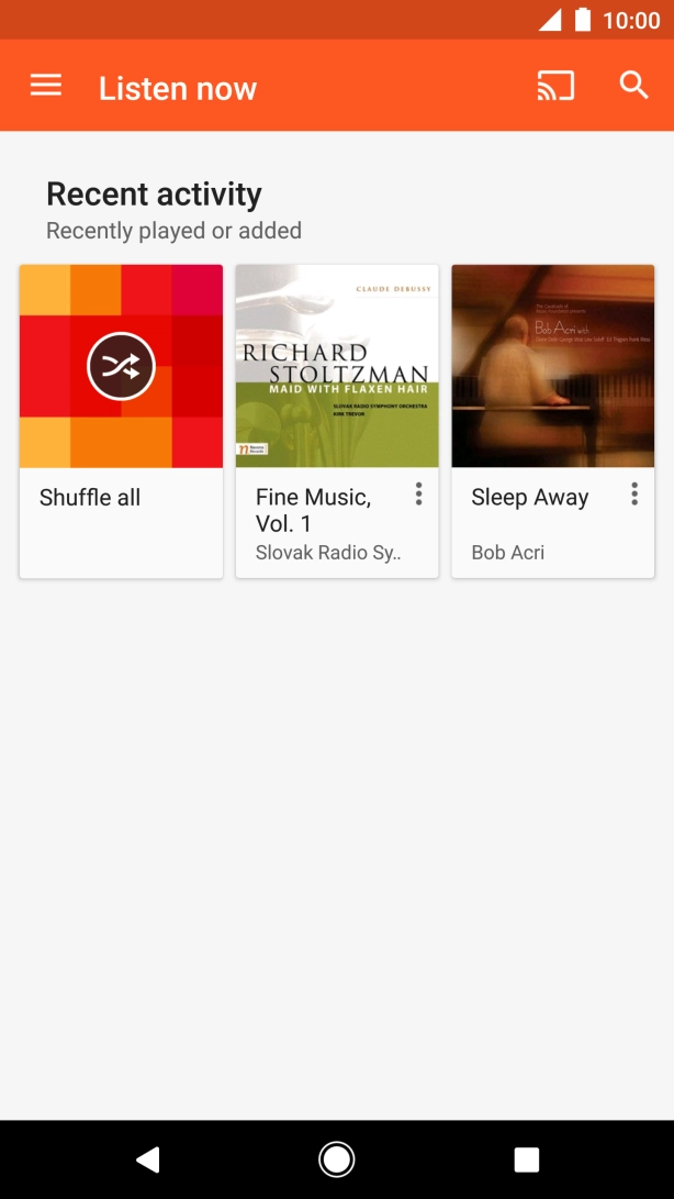 Slide your finger right starting from the left side of the screen.