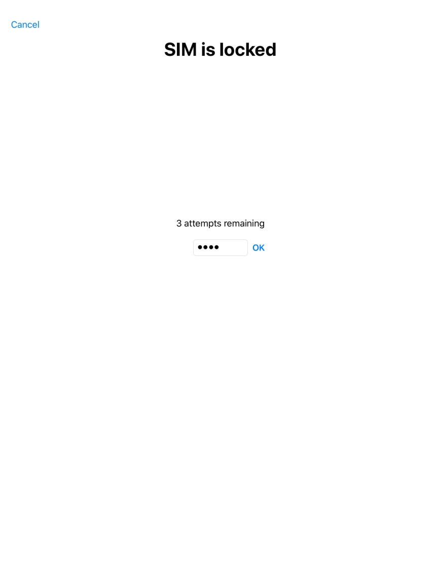 If your SIM is locked, key in your PIN and press OK. If your SIM is locked, key in your PIN and press OK.