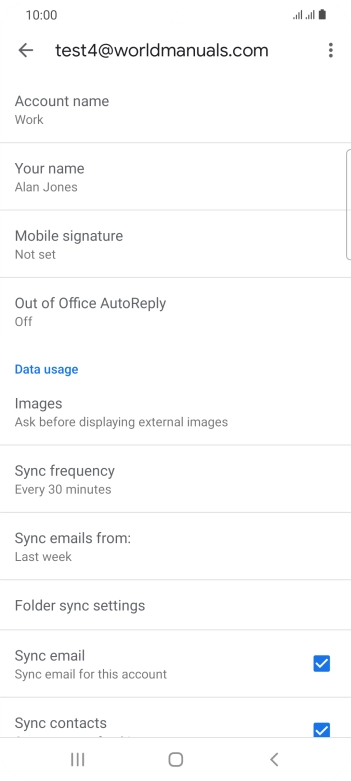Press Account name and key in the required name. Press Account name and key in the required name.