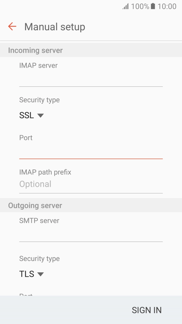 Press the field below 