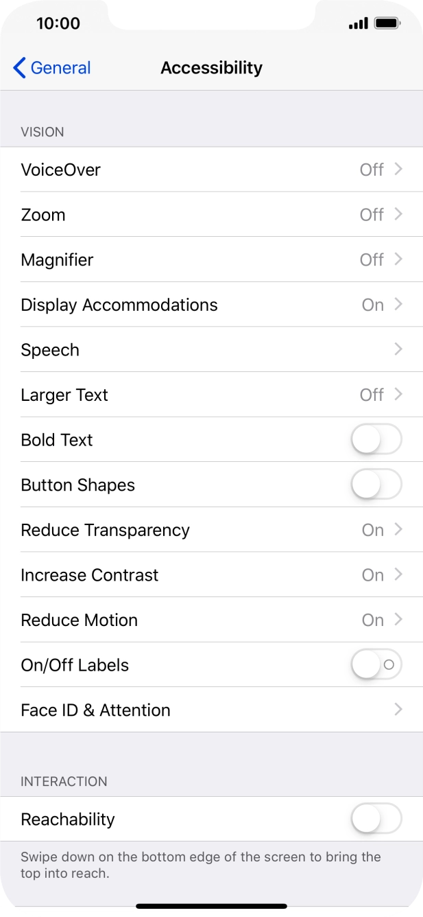 Press Display Accommodations.