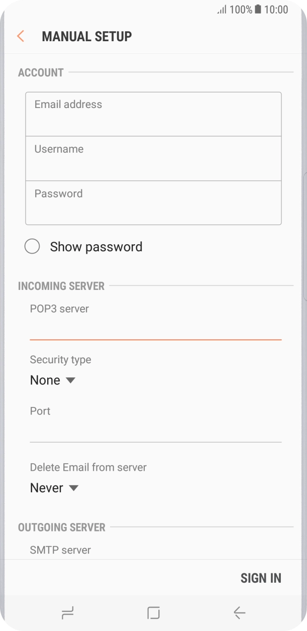 Press the field below 