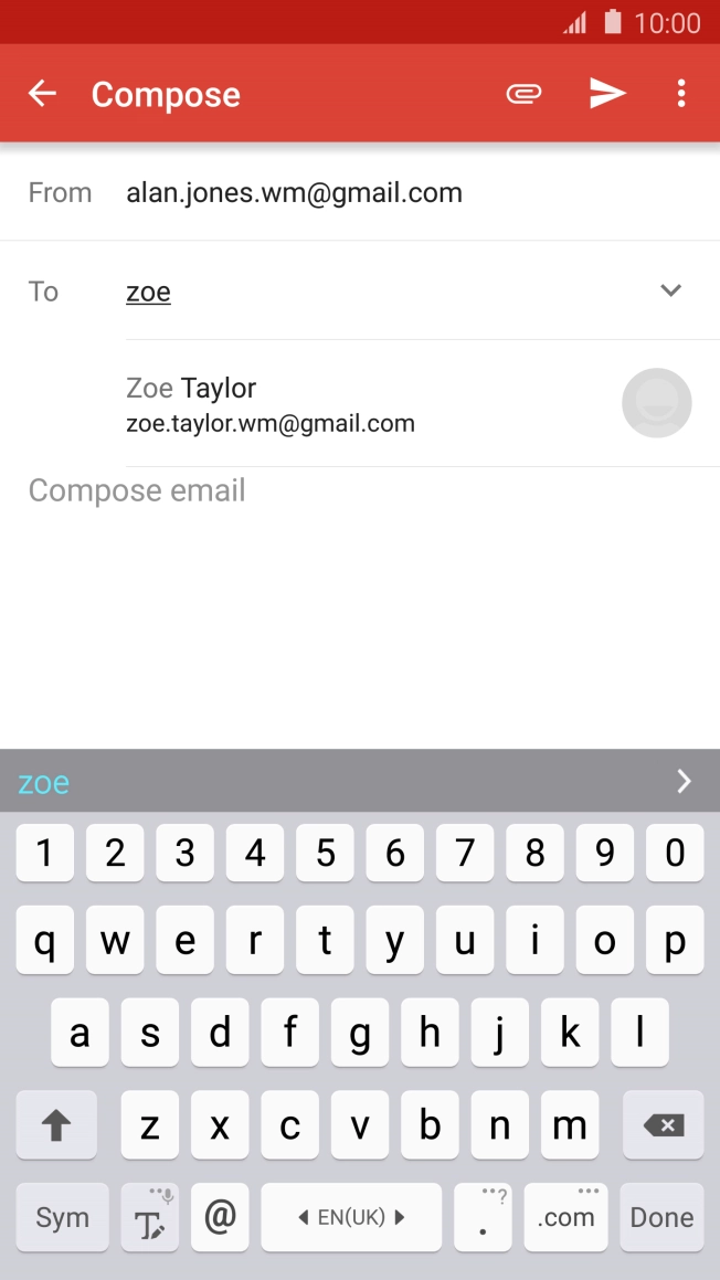 Press the required contact.