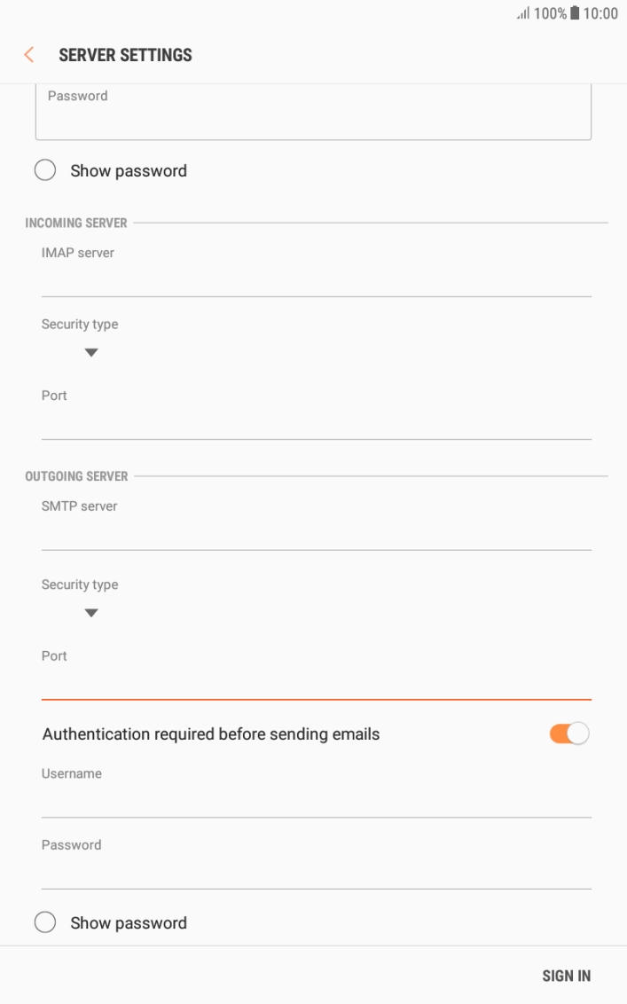 Press the indicator next to 
