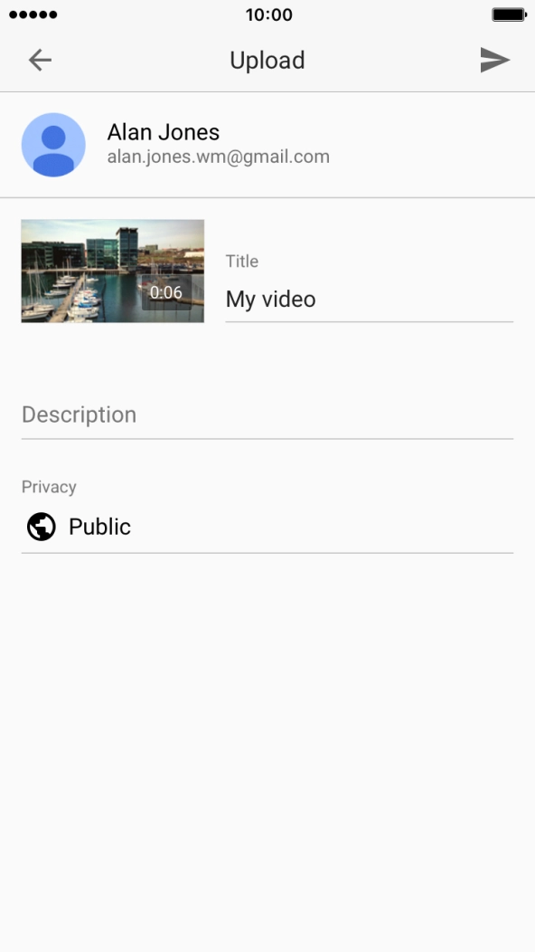 Follow the instructions on the screen to key in the required information and press the upload icon.