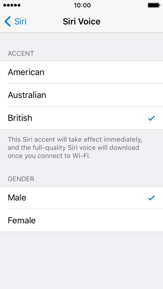 Press the required accent.