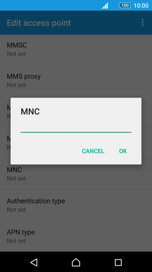Key in 01 and press OK.