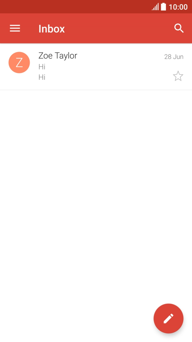Press the new email icon.