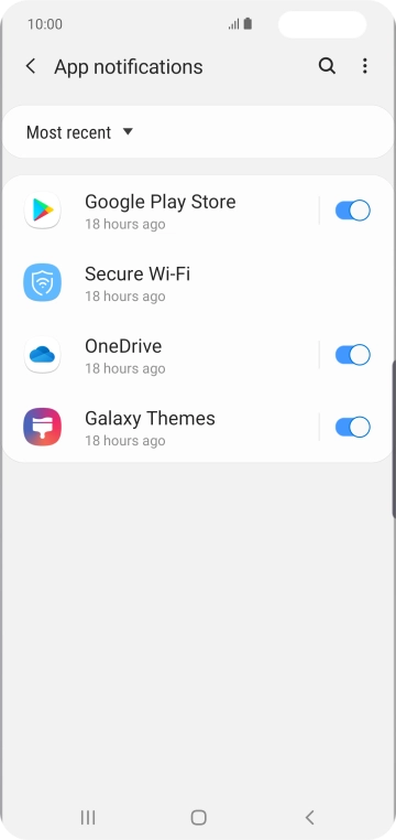 Press the drop down list. Press the drop down list.