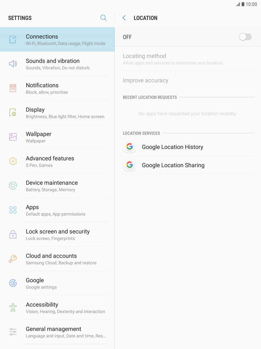 Press the indicator to turn the function on or off.