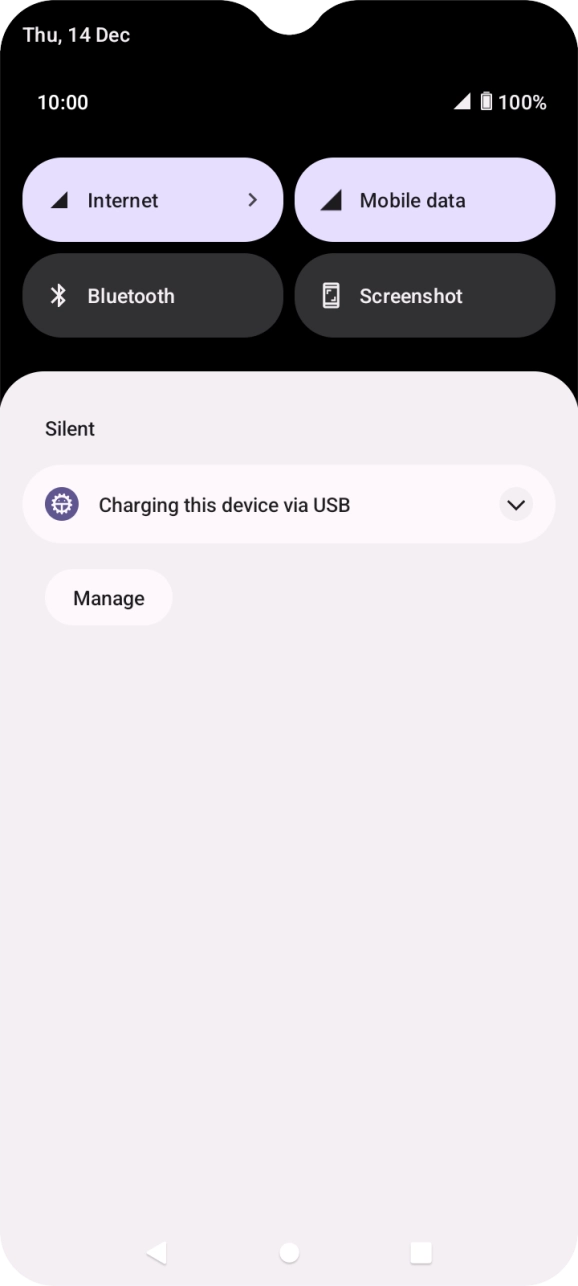 Press the drop down list.
