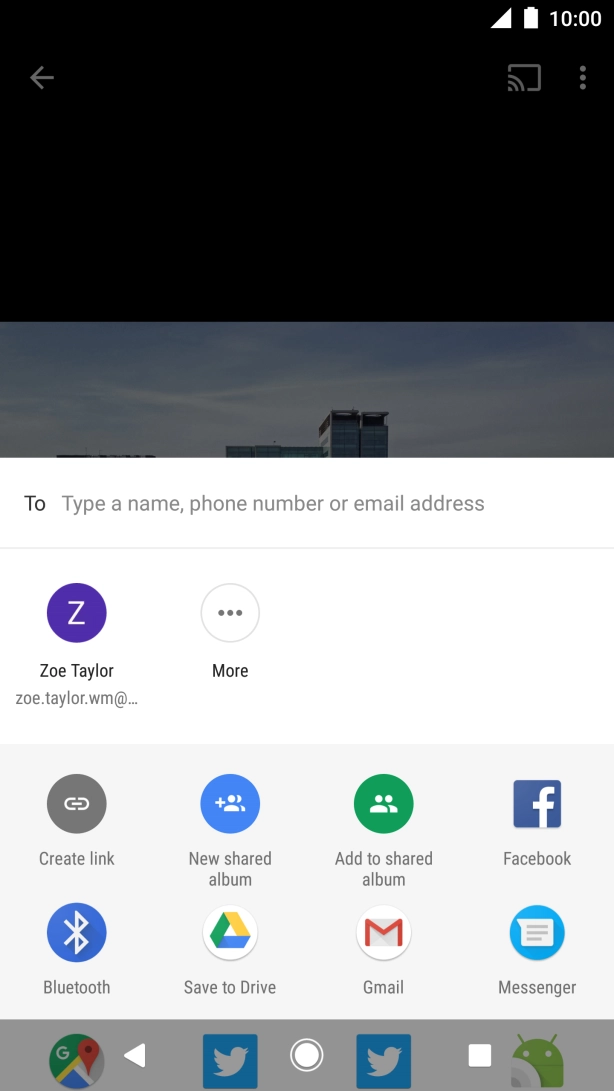 Slide your finger upwards on the screen.